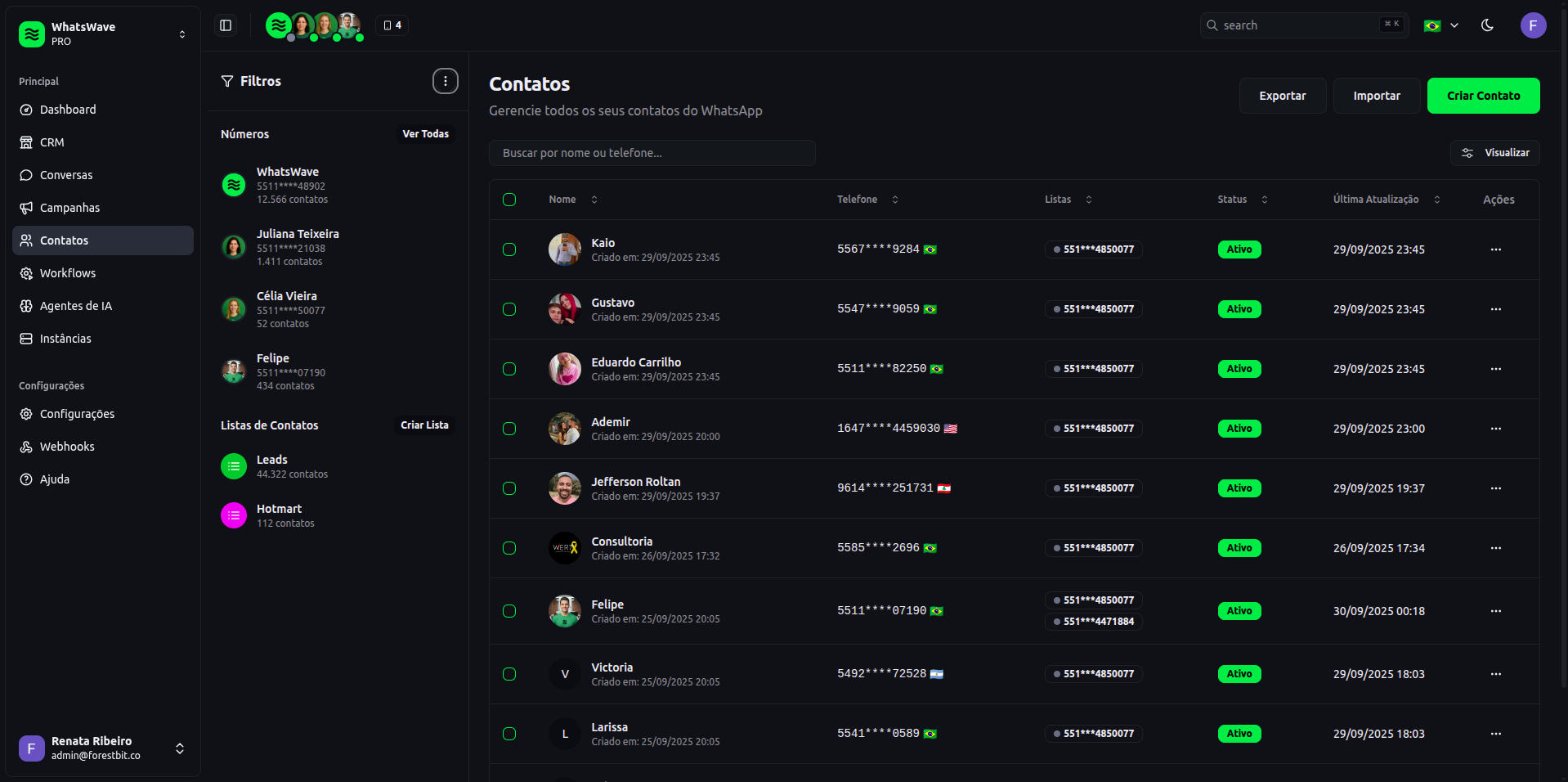 WhatsWave - Central de Conversas unificada