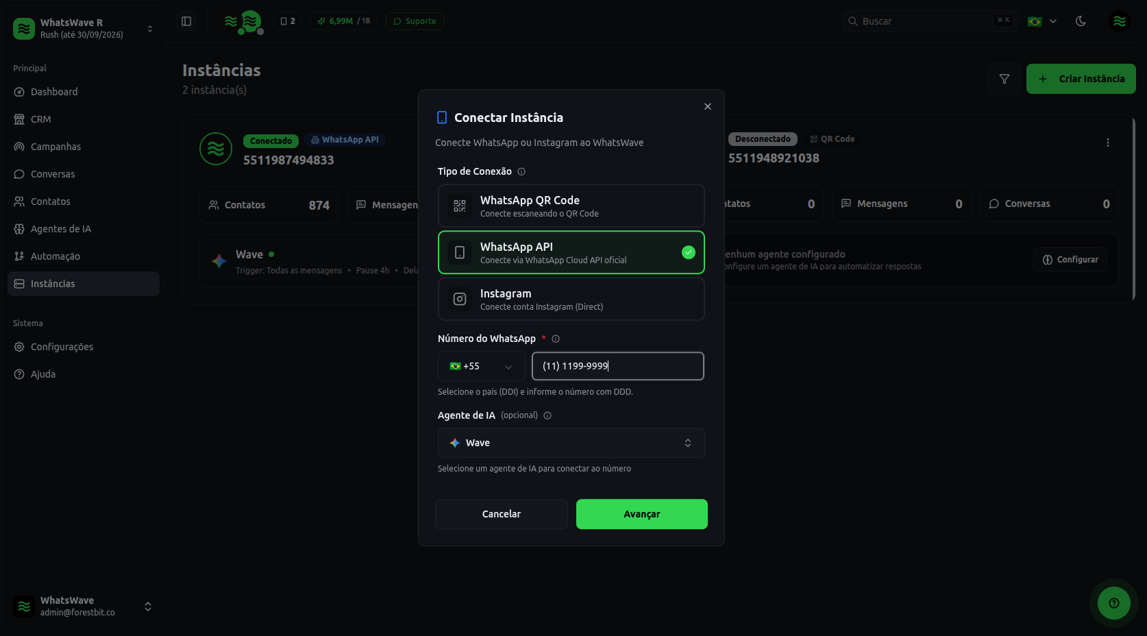 WhatsWave - Conectar WhatsApp Business API oficial